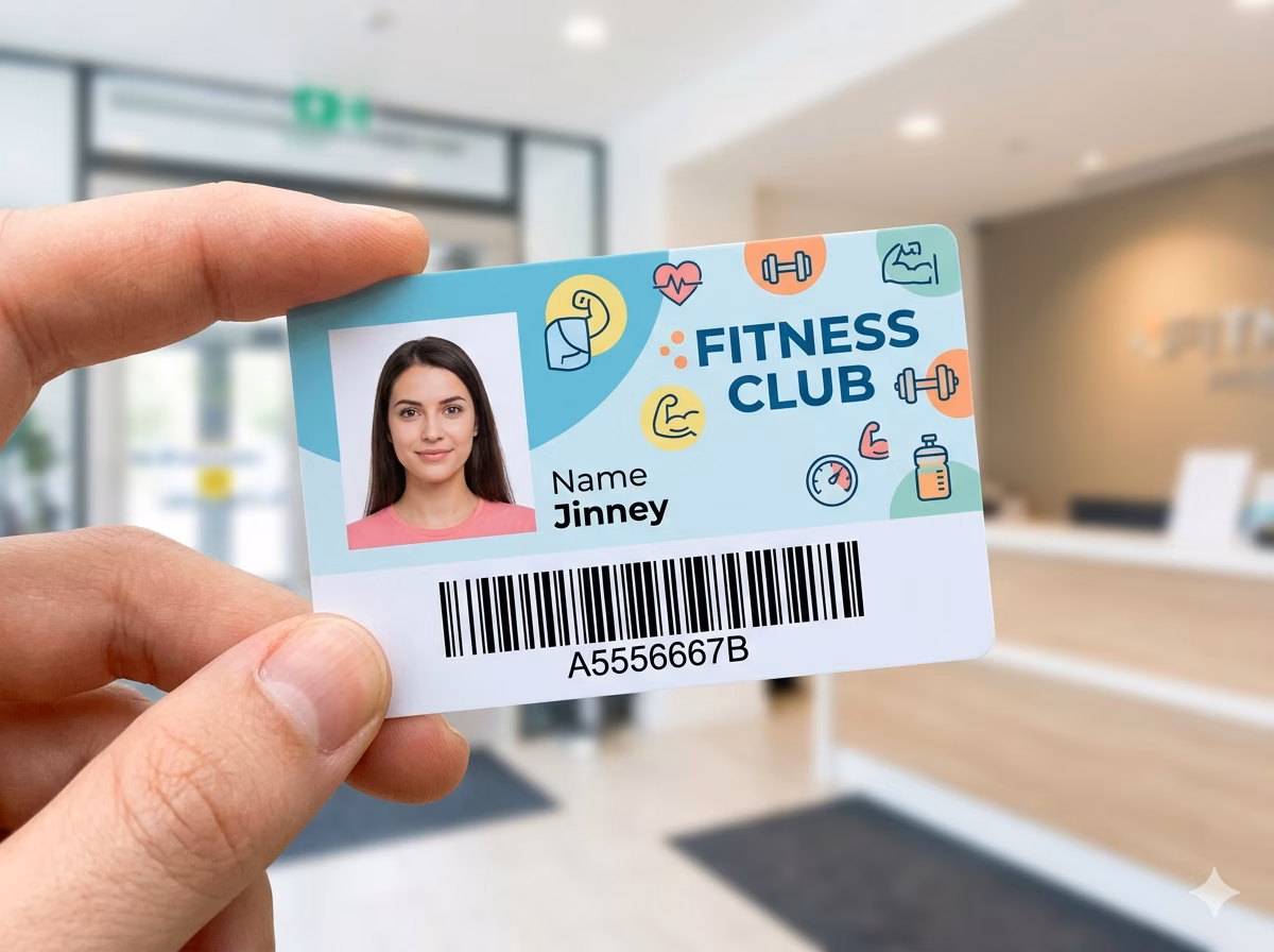 Codabar barcode on a membership or loyalty card for access and identification