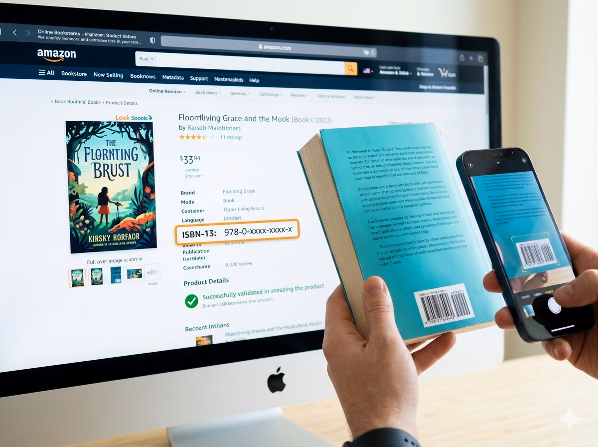 Código de barras ISBN utilizado para el listado de catálogo de productos de una librería en línea